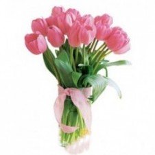 12 Pcs Tulips in A Vase